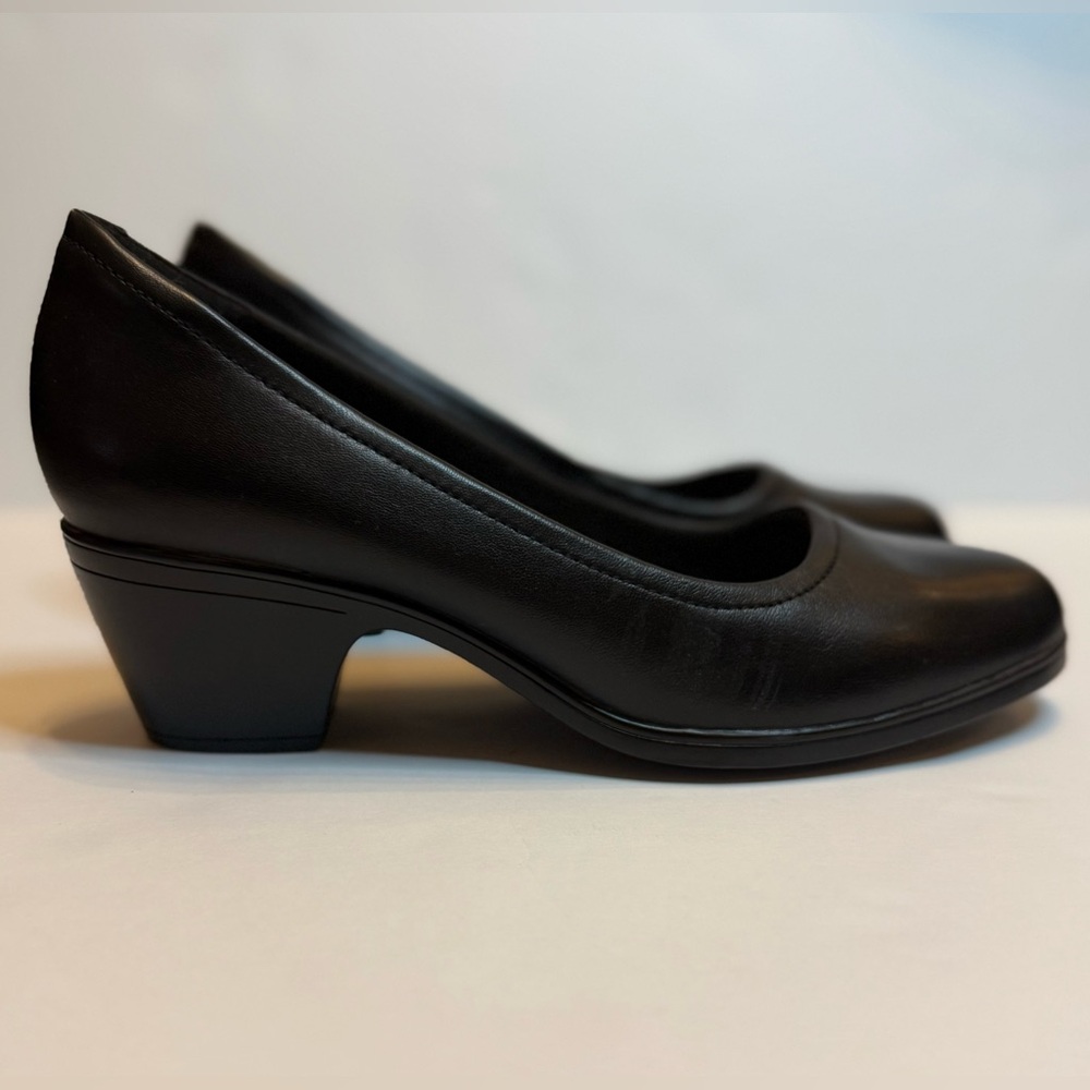 Clarks Emily Ruby Block-Heel Comfort Pumps Size 9.5 Black - Picture 4 of 16